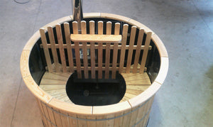 Wooden Hot Tub Made With Plastic Inside