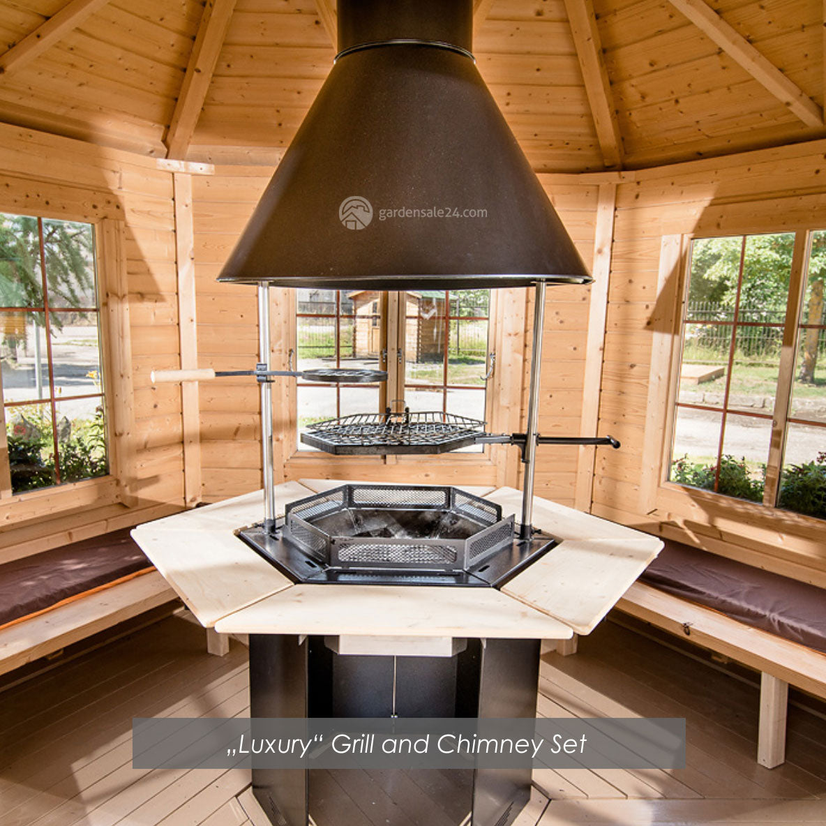 "Luxury" Grill & Chimney Set For BBQ Huts