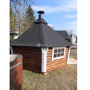 (9.2 m²) Small BBQ Hut With Sloping Walls