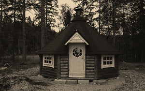 grill house in the forest